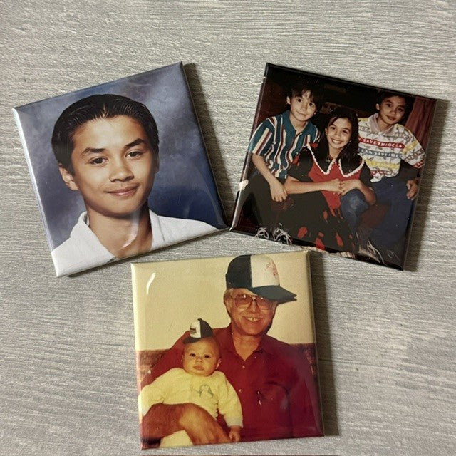 2x2 Custom Photo Magnet — Set of 3 | Hand-Pressed, Durable, Personalized Photo Gift