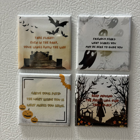 2x2 Inspirational Magnet — Set of 4 | Seasons of Inspiration: October Awakenings| Hand-Pressed, Durable, Original Design