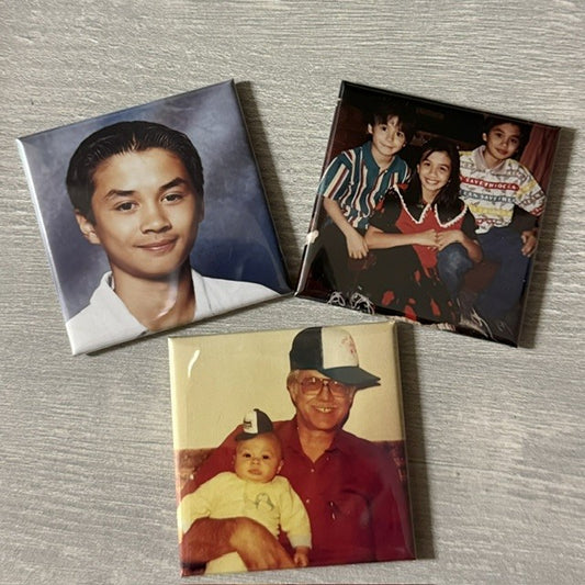 2x2 Custom Photo Magnet — Set of 3 | Hand-Pressed, Durable, Personalized Photo Gift