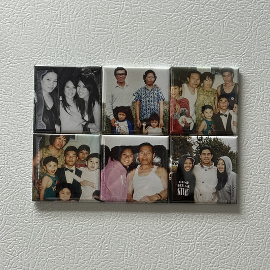 2x2 Custom Photo Magnet — Set of 6 | Hand-Pressed, Durable, Personalized Photo Gift